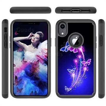 Dancing Butterflies Shock Absorbing Hybrid Defender Rugged Phone Case Cover for iPhone Xr (6.1 inch)