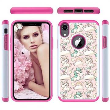 Pink Pony Shock Absorbing Hybrid Defender Rugged Phone Case Cover for iPhone Xr (6.1 inch)