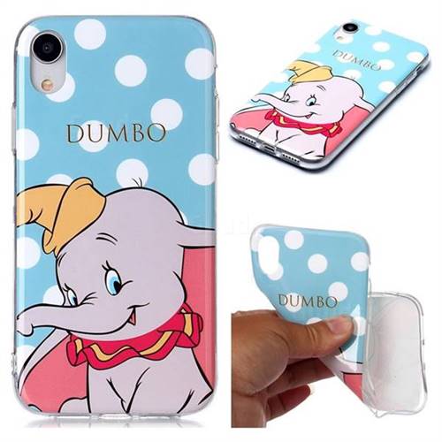 Dumbo Elephant Soft TPU Cell Phone Back Cover for iPhone Xr (6.1 inch)