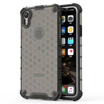 Honeycomb TPU + PC Hybrid Armor Shockproof Case Cover for iPhone Xr (6.1 inch) - Gray