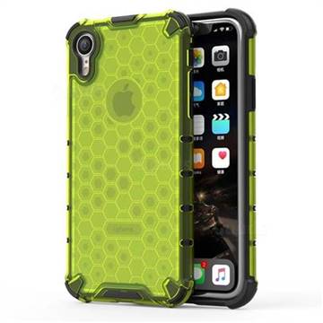 Honeycomb TPU + PC Hybrid Armor Shockproof Case Cover for iPhone Xr (6.1 inch) - Green