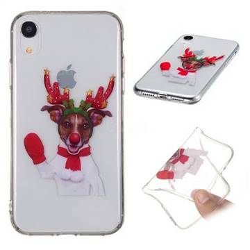 Red Gloves Elk Super Clear Soft TPU Back Cover for iPhone Xr (6.1 inch)