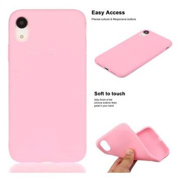 Soft Matte Silicone Phone Cover for iPhone Xr (6.1 inch) - Rose Red