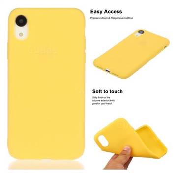 Soft Matte Silicone Phone Cover for iPhone Xr (6.1 inch) - Yellow