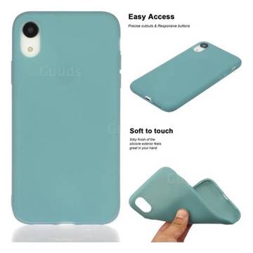 Soft Matte Silicone Phone Cover for iPhone Xr (6.1 inch) - Lake Blue