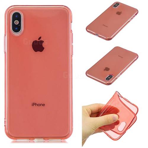 Transparent Jelly Mobile Phone Case for iPhone Xr (6.1 inch) - Red