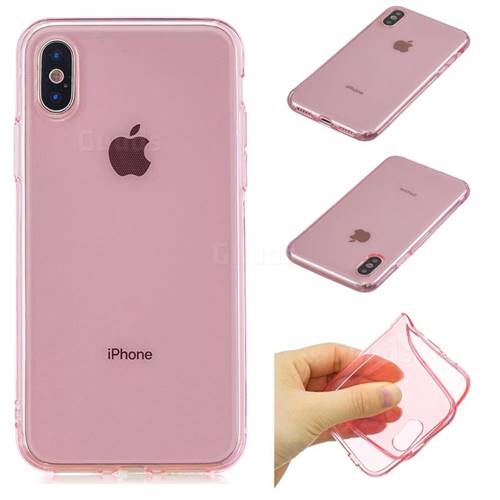Transparent Jelly Mobile Phone Case for iPhone Xr (6.1 inch) - Pink