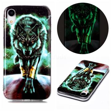 Wolf King Noctilucent Soft TPU Back Cover for iPhone Xr (6.1 inch)