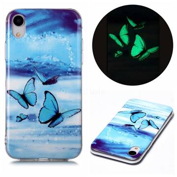 Flying Butterflies Noctilucent Soft TPU Back Cover for iPhone Xr (6.1 inch)