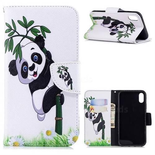 Bamboo Panda Leather Wallet Case for iPhone Xr (6.1 inch)