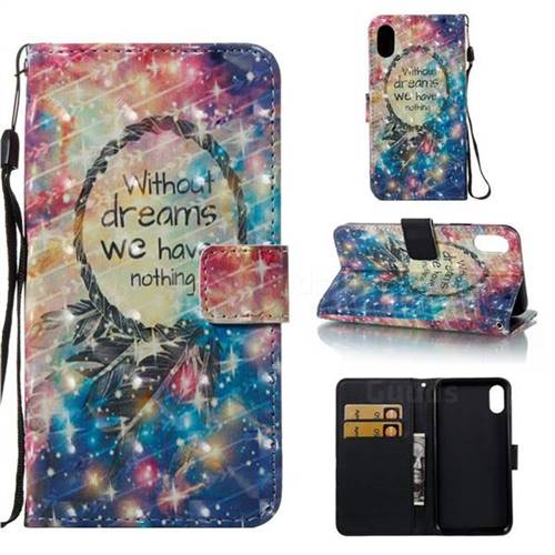 Do Have Dreams 3D Painted Leather Wallet Case for iPhone Xr (6.1 inch)