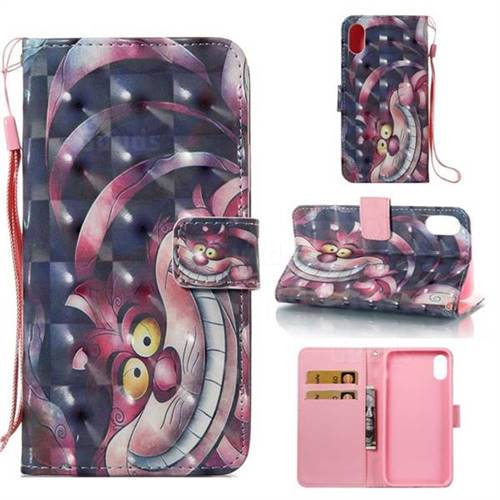 Monster 3D Painted Leather Wallet Case for iPhone Xr (6.1 inch)