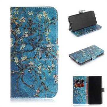 Apricot Tree PU Leather Wallet Case for iPhone Xr (6.1 inch)