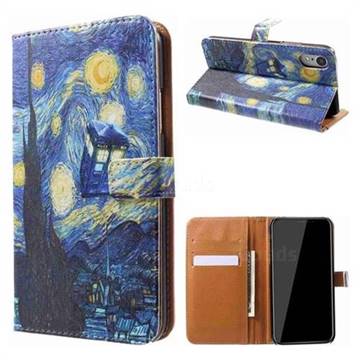 Lighthouse Painting Leather Wallet Case for iPhone Xr (6.1 inch)