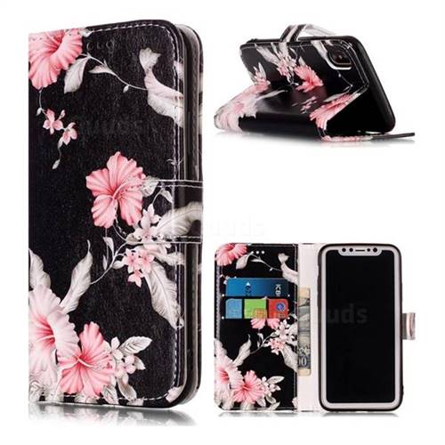Azalea Flower PU Leather Wallet Case for iPhone Xr (6.1 inch)
