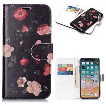 Safflower Detachable Smooth PU Leather Wallet Case for iPhone Xr (6.1 inch)