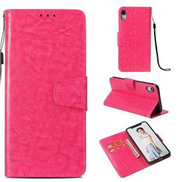 Retro Phantom Smooth PU Leather Wallet Holster Case for iPhone Xr (6.1 inch) - Rose