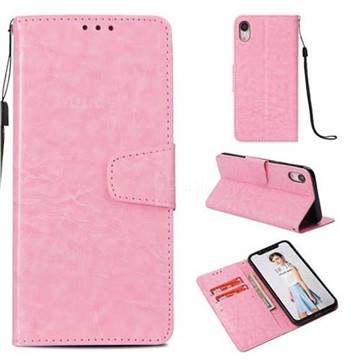 Retro Phantom Smooth PU Leather Wallet Holster Case for iPhone Xr (6.1 inch) - Pink