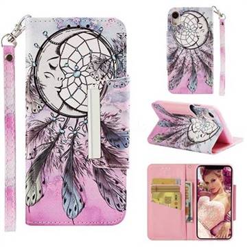 Angel Monternet Big Metal Buckle PU Leather Wallet Phone Case for iPhone Xr (6.1 inch)