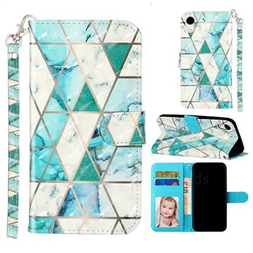 Stitching Marble 3D Leather Phone Holster Wallet Case for iPhone Xr (6.1 inch)