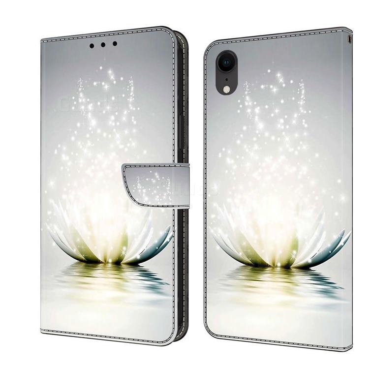 Flare lotus Crystal PU Leather Protective Wallet Case Cover for iPhone Xr (6.1 inch)