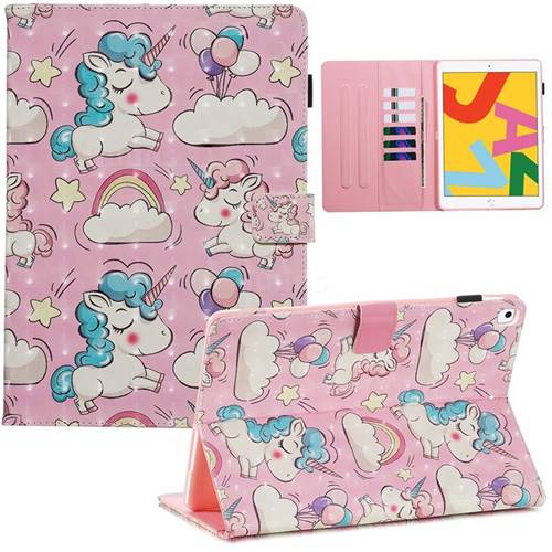 Angel Pony 3D Painted Leather Wallet Tablet Case for Apple iPad 10.2 (2019)