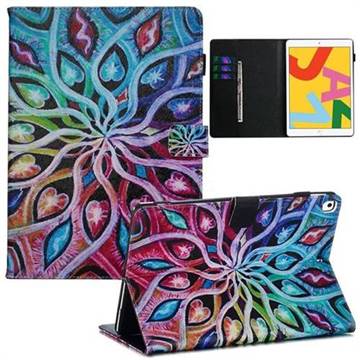 Spreading Flowers Folio Stand Leather Wallet Case for Apple iPad 10.2 (2019)