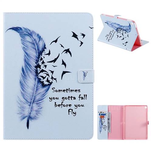 Feather Birds Folio Flip Stand Leather Wallet Case for Apple iPad 10.2 (2019)