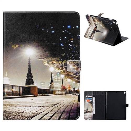 City Night iew Folio Flip Stand Leather Wallet Case for Apple iPad 10.2 (2019)