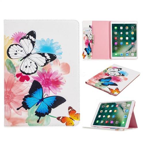 Vivid Flying Butterflies Folio Stand Leather Wallet Case for Apple iPad 10.2 (2019)