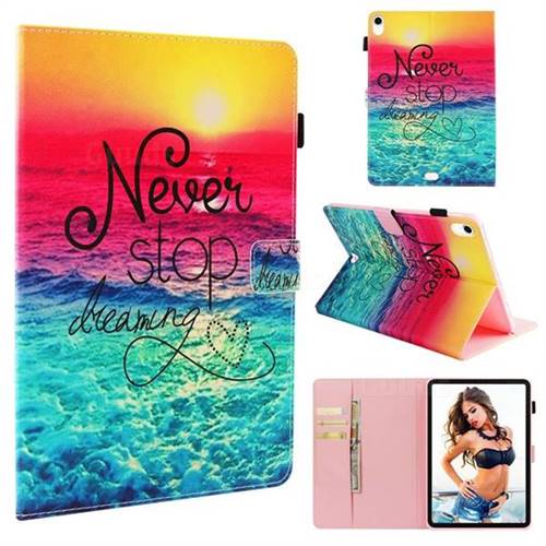 Colorful Dream Catcher Folio Stand Leather Wallet Case for Apple iPad Pro 11 2018