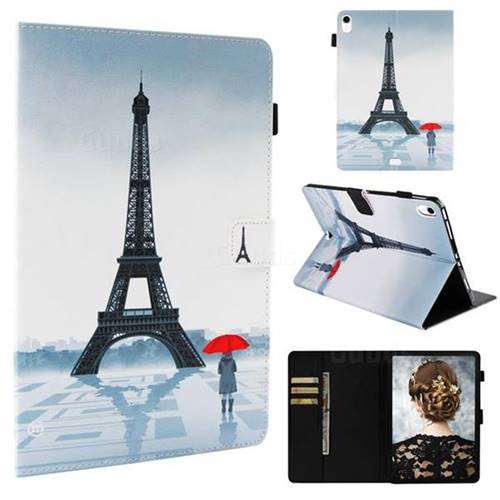 Rain Eiffel Tower Folio Stand Leather Wallet Case for Apple iPad Pro 11 2018