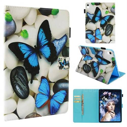 Blue Butterflies Folio Stand Leather Wallet Case for Apple iPad Pro 11 2018