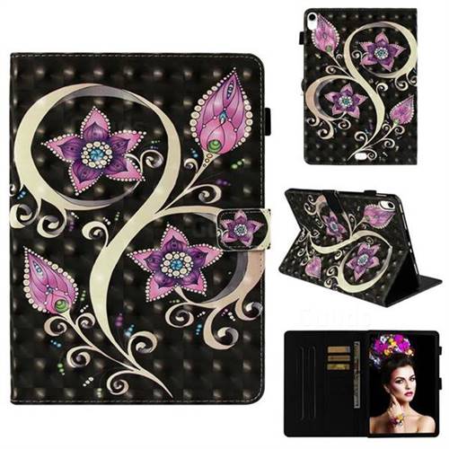Peacock Flower 3D Painted Leather Wallet Tablet Case for Apple iPad Pro 11 2018