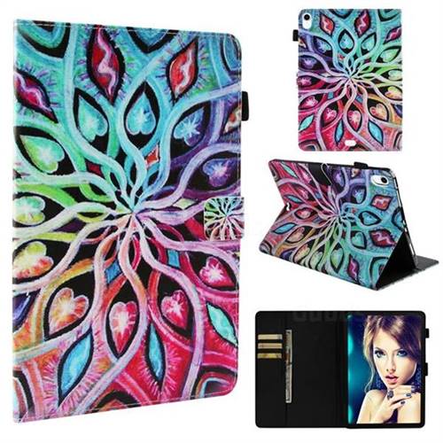 Spreading Flowers Folio Stand Leather Wallet Case for Apple iPad Pro 11 2018