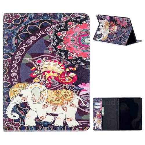 Totem Flower Elephant Folio Stand Tablet Leather Wallet Case for Apple iPad Pro 11 2018