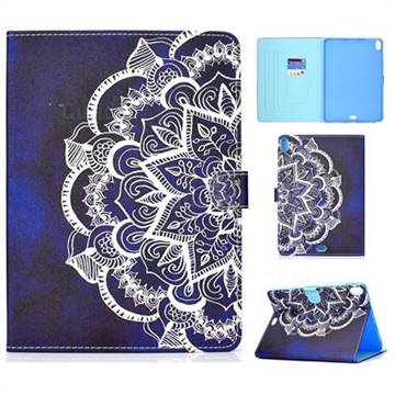 Half Lace Mandala Flower Folio Flip Stand Leather Wallet Case for Apple iPad Pro 11 2018