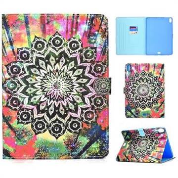 Colorful Mandala Flower Folio Flip Stand Leather Wallet Case for Apple iPad Pro 11 2018