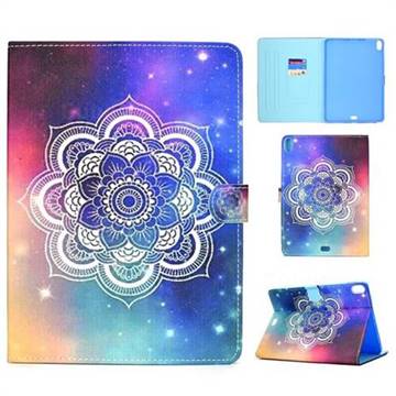 Sky Mandala Flower Folio Flip Stand Leather Wallet Case for Apple iPad Pro 11 2018