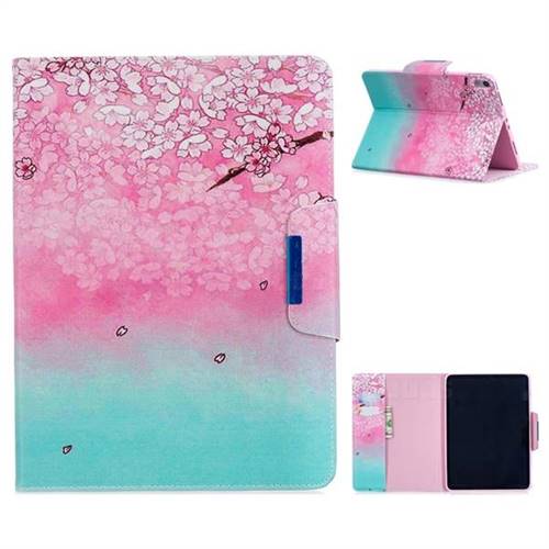 Gradient Flower Folio Flip Stand Leather Wallet Case for Apple iPad Pro 11 2018