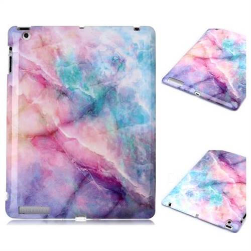 Dream Green Marble Clear Bumper Glossy Rubber Silicone Phone Case for iPad 4 the New iPad iPad2 iPad3