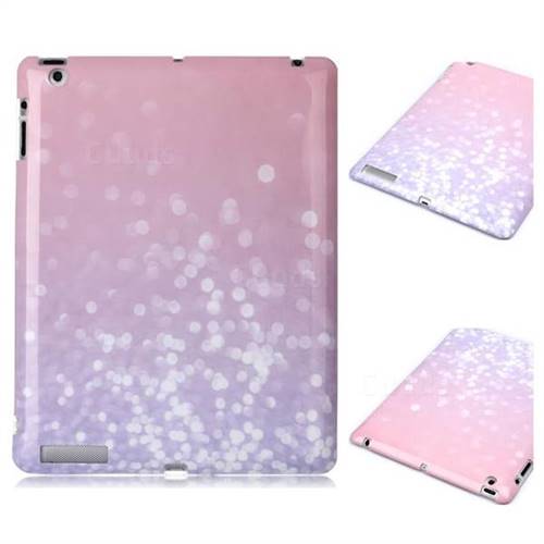 Glitter Pink Marble Clear Bumper Glossy Rubber Silicone Phone Case for iPad 4 the New iPad iPad2 iPad3