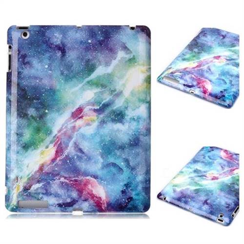 Blue Starry Sky Marble Clear Bumper Glossy Rubber Silicone Phone Case for iPad 4 the New iPad iPad2 iPad3