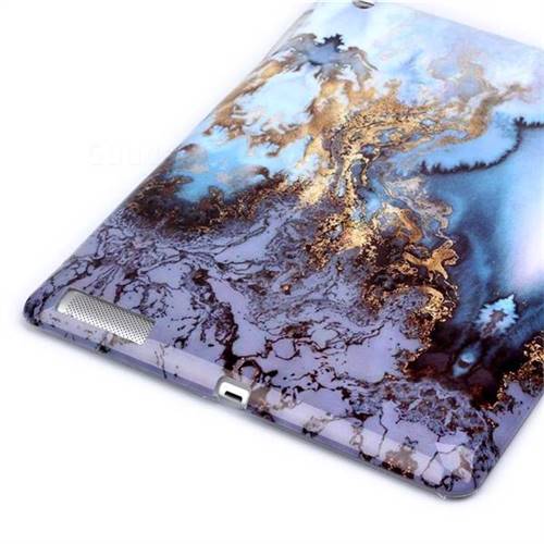 Sea Blue Marble Clear Bumper Glossy Rubber Silicone Phone Case for iPad ...