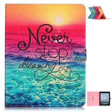 Colorful Dream Catcher Folio Stand Leather Wallet Case for iPad 4 / the New iPad / iPad 2 / iPad 3