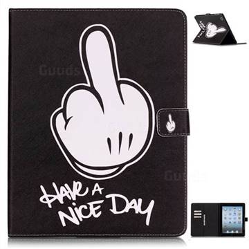 Have a Nice Day Folio Stand Leather Wallet Case for iPad 4 / the New iPad / iPad 2 / iPad 3