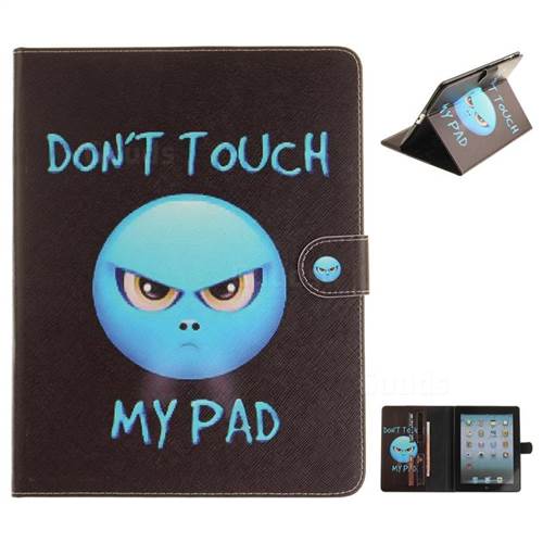 Not Touch My Phone Painting Tablet Leather Wallet Flip Cover for iPad 4 the New iPad iPad2 iPad3