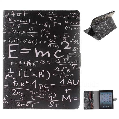 Formula Painting Tablet Leather Wallet Flip Cover for iPad 4 the New iPad iPad2 iPad3