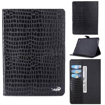 Retro Crocodile Tablet Leather Wallet Flip Cover for iPad 4 the New iPad iPad2 iPad3 - Black