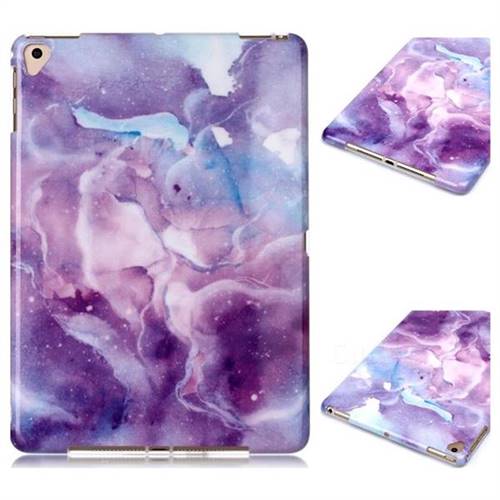 Dream Purple Marble Clear Bumper Glossy Rubber Silicone Phone Case for iPad Air iPad5